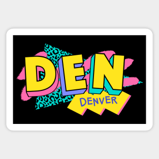 Retro 90s Denver DEN / Rad Memphis Style / 90s Vibes Sticker